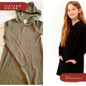 Forever 21 Girls Hooded Waffle Dress 11/12